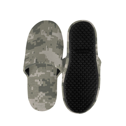 Beige Digital Camo Pattern Print Slippers