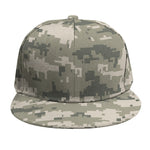 Beige Digital Camo Pattern Print Snapback Cap