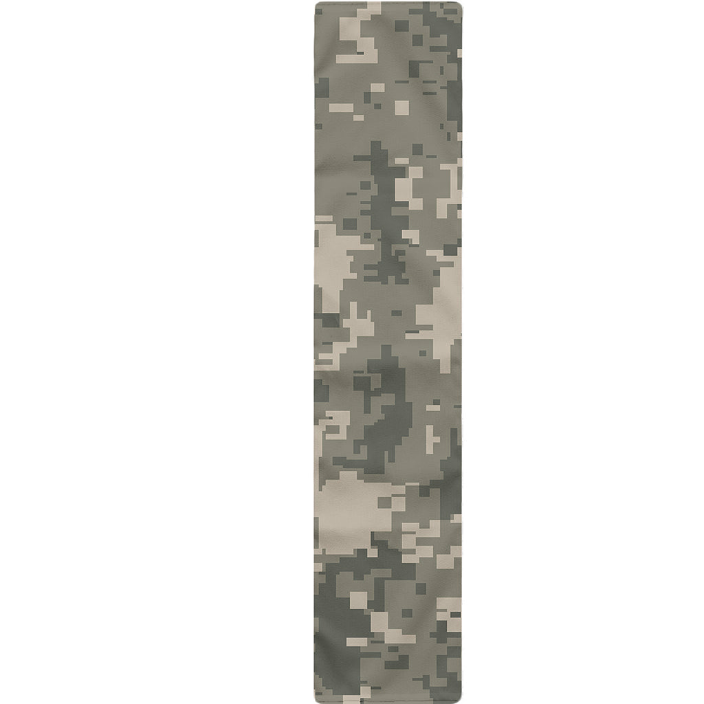 Beige Digital Camo Pattern Print Table Runner