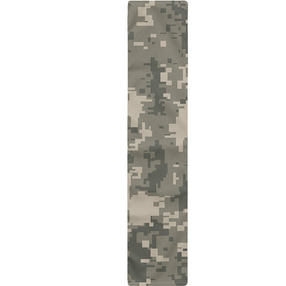 Beige Digital Camo Pattern Print Table Runner