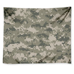 Beige Digital Camo Pattern Print Tapestry