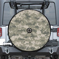 Beige Digital Camo Pattern Print Tire Cover With Camera Hole