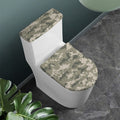 Beige Digital Camo Pattern Print Toilet Lid And Tank Cover Set