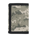 Beige Digital Camo Pattern Print Trifold Wallet