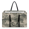 Beige Digital Camo Pattern Print Utility Tote Bag