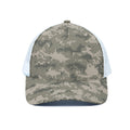 Beige Digital Camo Pattern Print White Mesh Trucker Hat