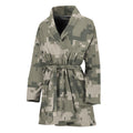 Beige Digital Camo Pattern Print Women's Bathrobe