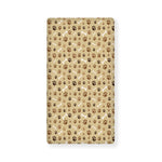 Beige Paw And Bone Pattern Print Baby Crib Sheet