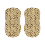 Beige Paw And Bone Pattern Print Bar Stool Covers