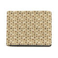 Beige Paw And Bone Pattern Print Bifold Wallet