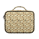 Beige Paw And Bone Pattern Print Briefcase Bible Bag
