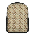 Beige Paw And Bone Pattern Print Casual Backpack