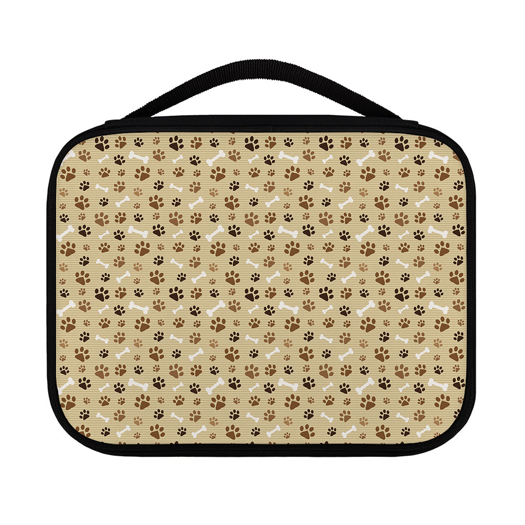 Beige Paw And Bone Pattern Print Classic Bible Case