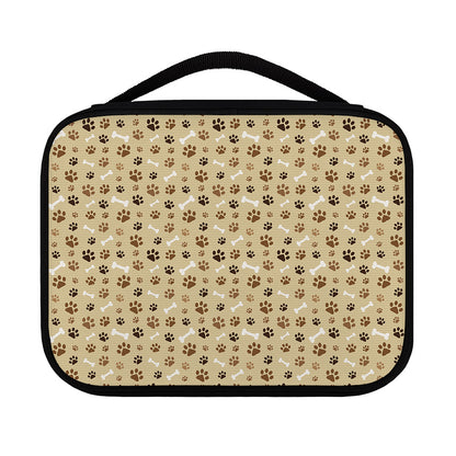 Beige Paw And Bone Pattern Print Classic Bible Case