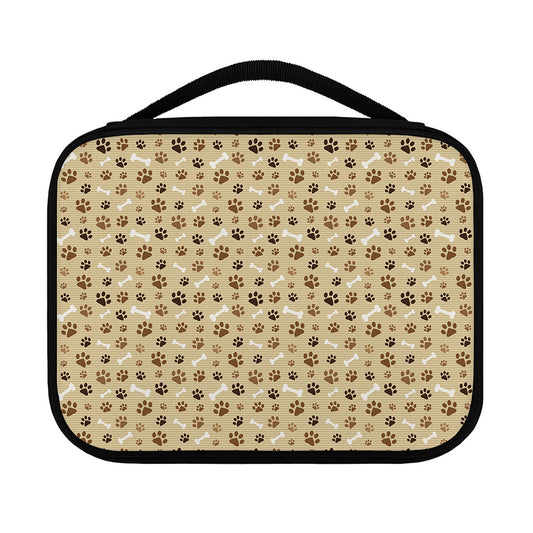 Beige Paw And Bone Pattern Print Classic Bible Case