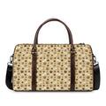 Beige Paw And Bone Pattern Print Duffel Bag
