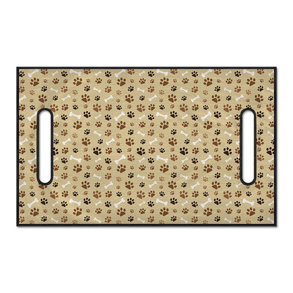 Beige Paw And Bone Pattern Print Golf Cart Seat Cover
