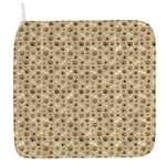 Beige Paw And Bone Pattern Print Hand Towel
