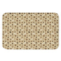 Beige Paw And Bone Pattern Print Indoor Door Mat