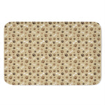Beige Paw And Bone Pattern Print Indoor Door Mat