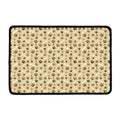 Beige Paw And Bone Pattern Print Kitchen Mat