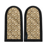 Beige Paw And Bone Pattern Print Skillet Handle Cover