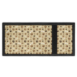 Beige Paw And Bone Pattern Print Trifold Wallet