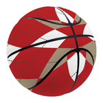 Beige Red And White Argyle Pattern Print Basketball