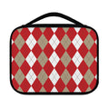 Beige Red And White Argyle Pattern Print Classic Bible Case