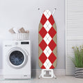 Beige Red And White Argyle Pattern Print Ironing Board Cover