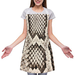 Beige Snakeskin Print Adjustable Apron