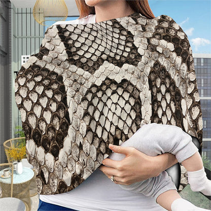 Beige Snakeskin Print Baby Seat Cover