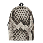 Beige Snakeskin Print Backpack