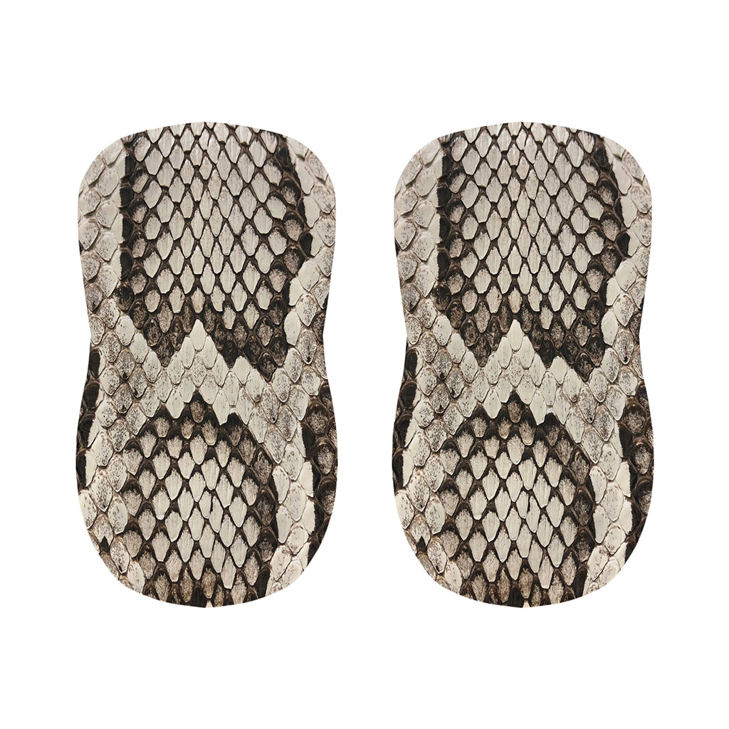 Beige Snakeskin Print Bar Stool Covers