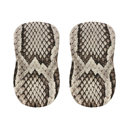 Beige Snakeskin Print Bar Stool Covers