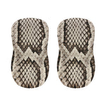 Beige Snakeskin Print Bar Stool Covers
