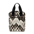 Beige Snakeskin Print Bible Tote Bag