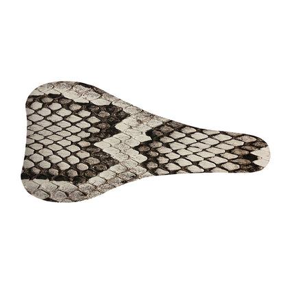 Beige Snakeskin Print Bicycle Seat Cover