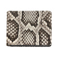 Beige Snakeskin Print Bifold Wallet