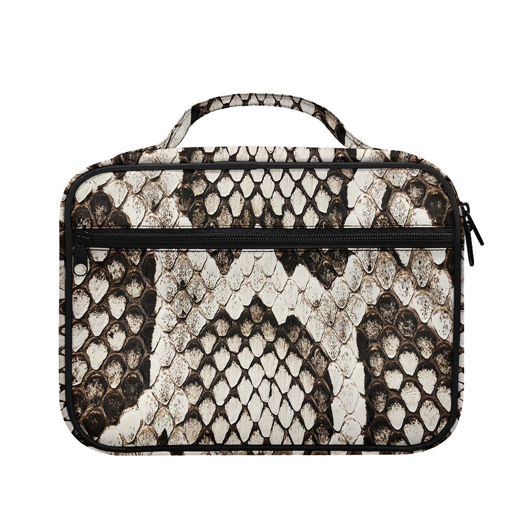 Beige Snakeskin Print Briefcase Bible Bag