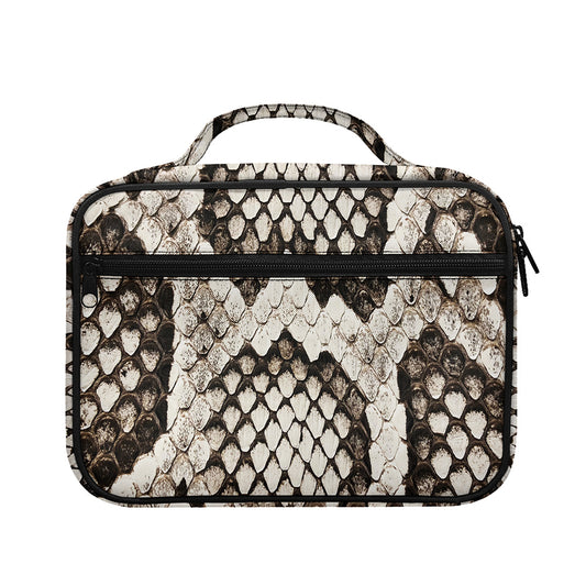 Beige Snakeskin Print Briefcase Bible Bag