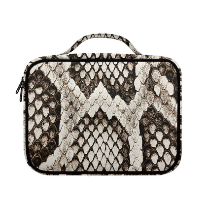 Beige Snakeskin Print Briefcase Bible Bag