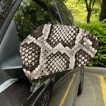 Beige Snakeskin Print Car Side Mirror Covers