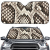 Beige Snakeskin Print Car Windshield Sun Shade