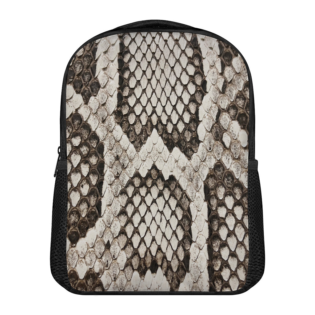 Beige Snakeskin Print Casual Backpack