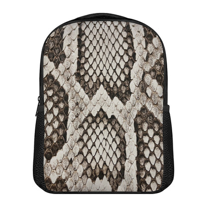 Beige Snakeskin Print Casual Backpack