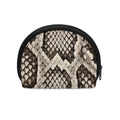 Beige Snakeskin Print Coin Purse