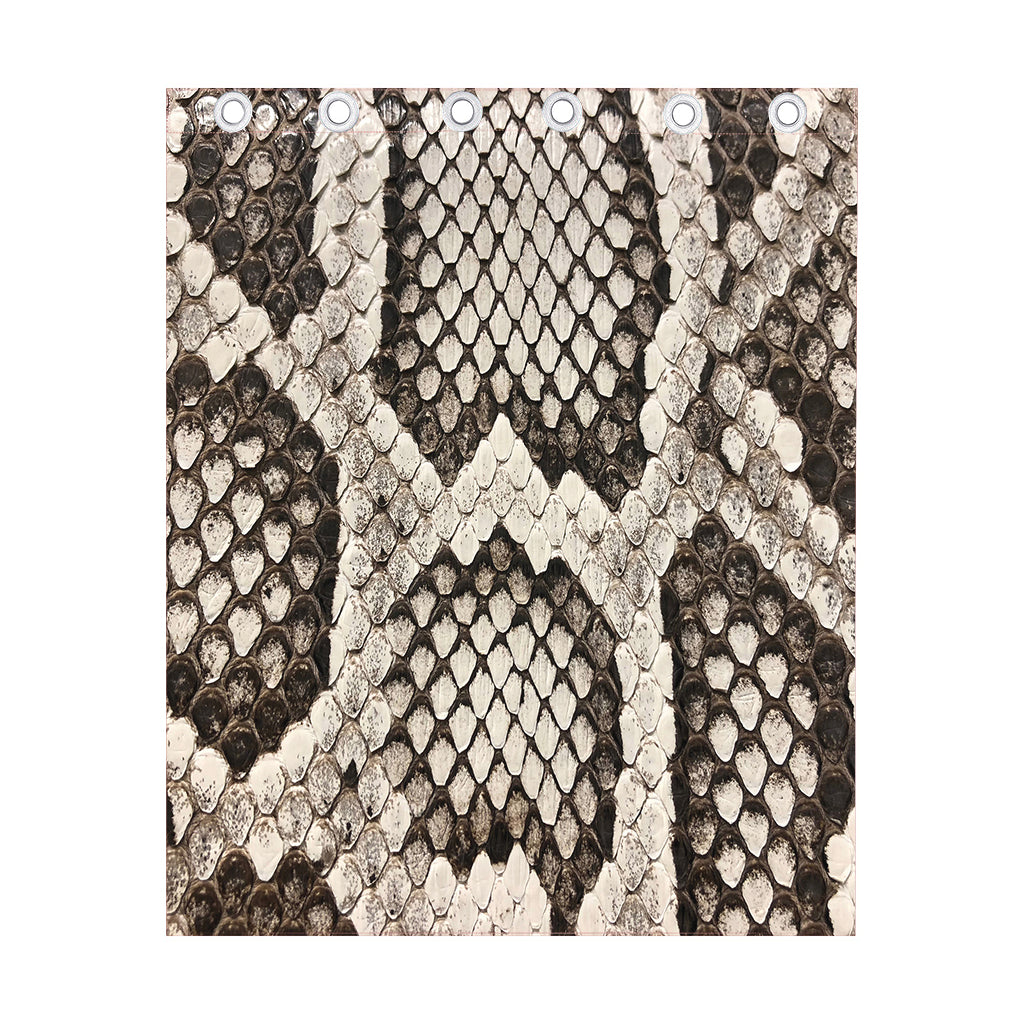 Beige Snakeskin Print Curtain