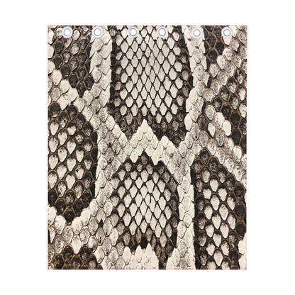 Beige Snakeskin Print Curtain