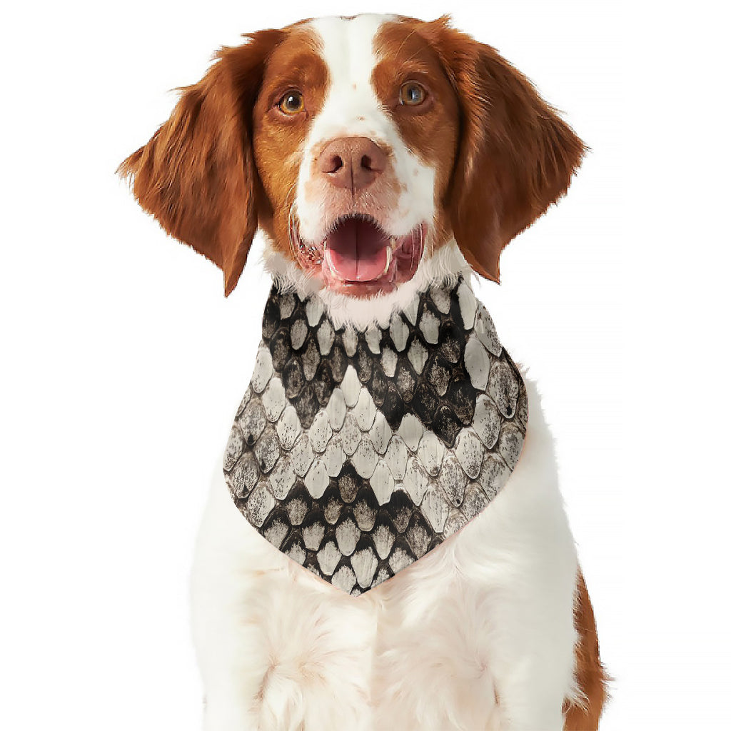 Beige Snakeskin Print Dog Bandana